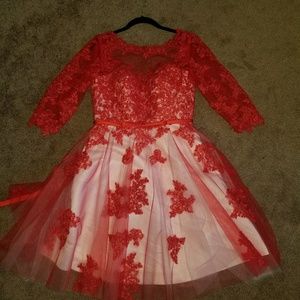 Red formal dress